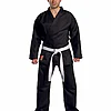 Kimono Karate Traditional Black KWON 8oz face karategi