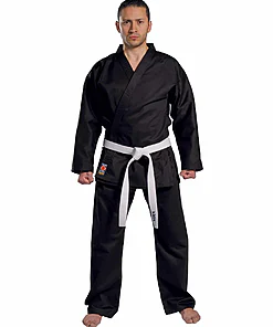 Kimono Karate Traditional Black KWON 8oz face karategi