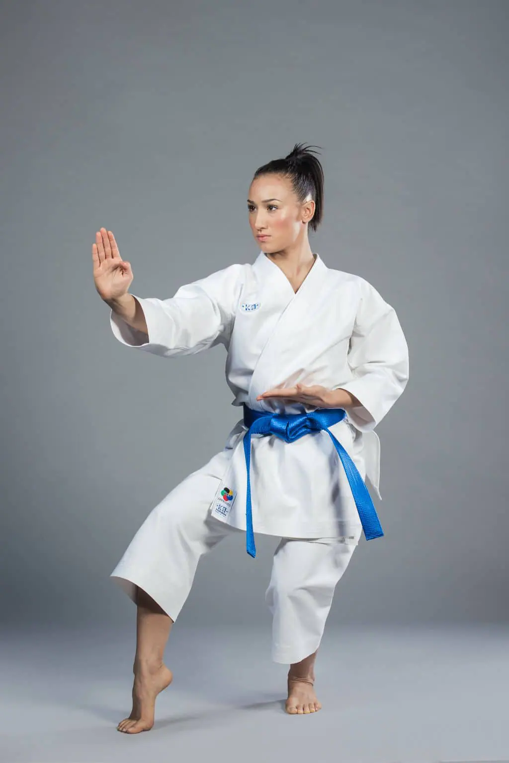kimono-karategi-ko-italia-elegant-kata-wkf-neko-ashi-dashi