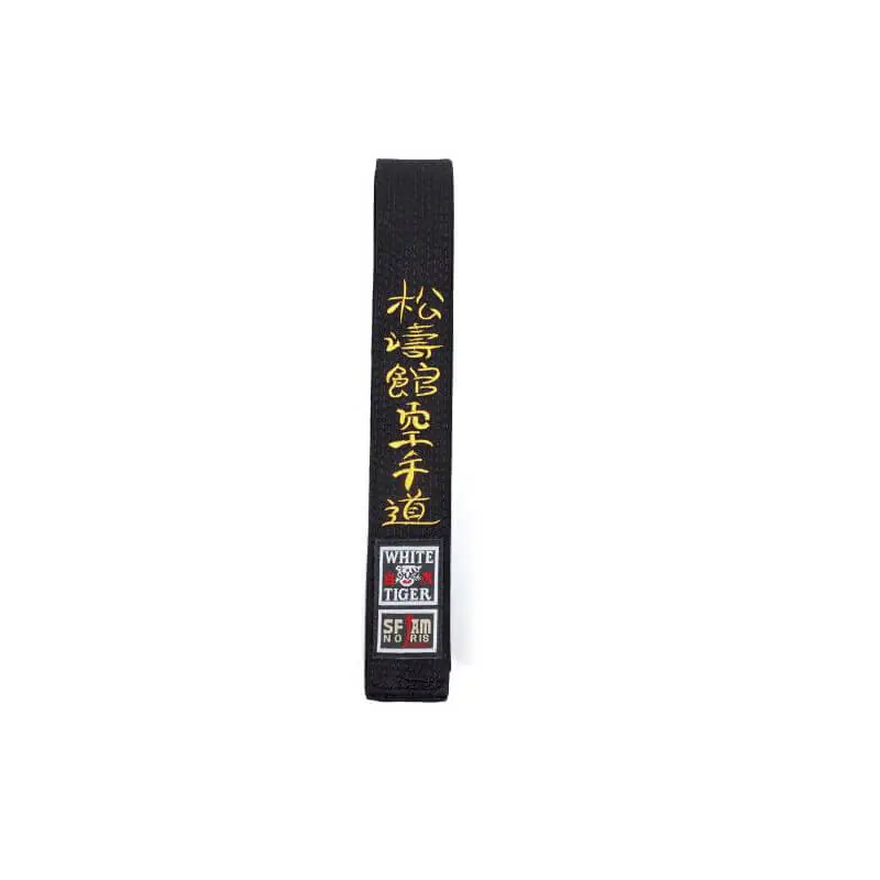 The NORIS Karate Shotokan Karate-Do Embroidered Black Belt is a premium quality belt.
