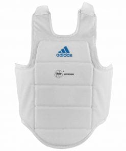 Karate bib Adidas Body Protector WKF - White - for competition. Model ADIP03