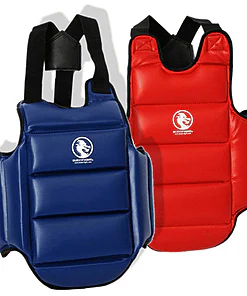 BUDO-FIGHT reversible Karate breastplate blue or red
