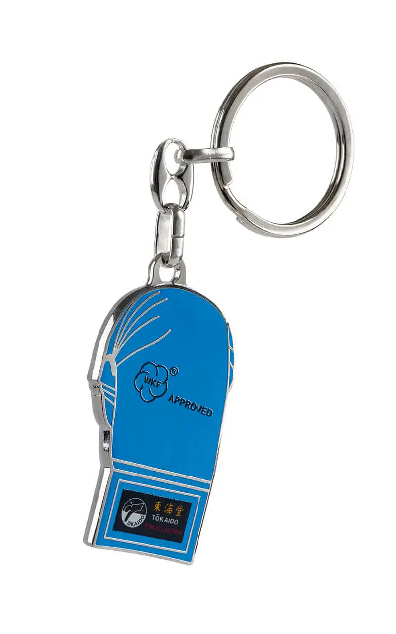 metal-key-holder-karate-tokaido-red-blue-on-karate-gi-face-blue