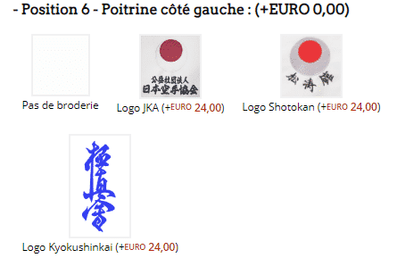How to customize your kimono or belt (embroidery, alterations, made-to-measure, etc.) 6 position 6