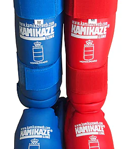 Shin and Foot Protectors Kamikaze - blue or red