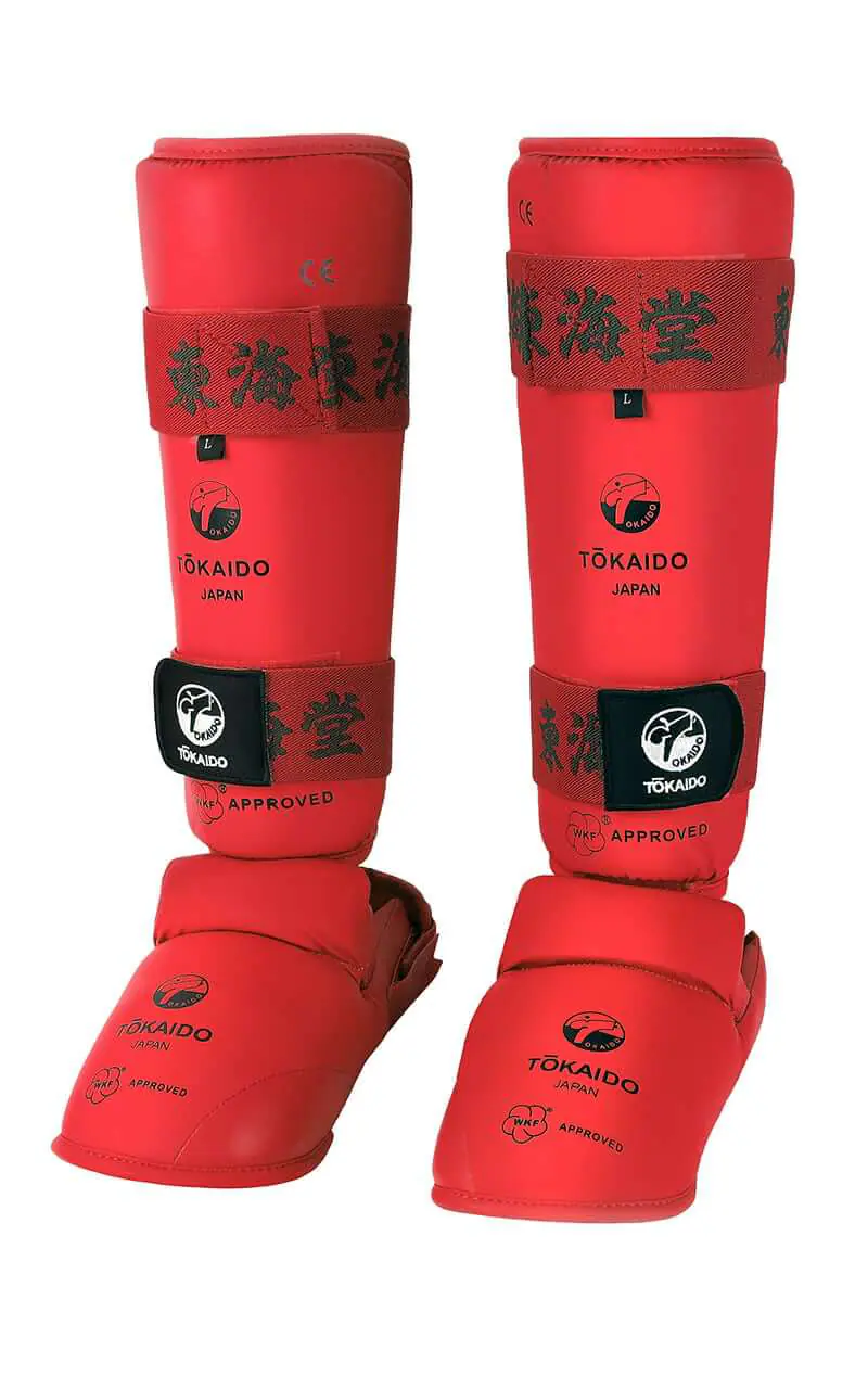 TOKAIDO Kanji karate shin and foot protectors WKF Approved