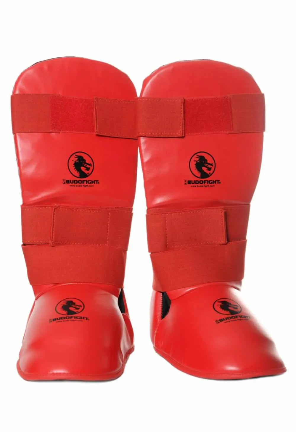 Karate Contact Shin and Foot Protectors - Budo-Fight - blue or red - Image 3